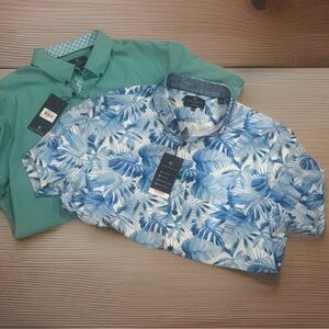 Construct Men's Tropical/Pastel Shirts Short Sleeve XL NWT 4 way stretch
